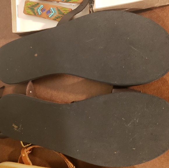 Sseko caramel T-Strap Espresso Rue Sandals Sz 10 - Picture 2 of 7